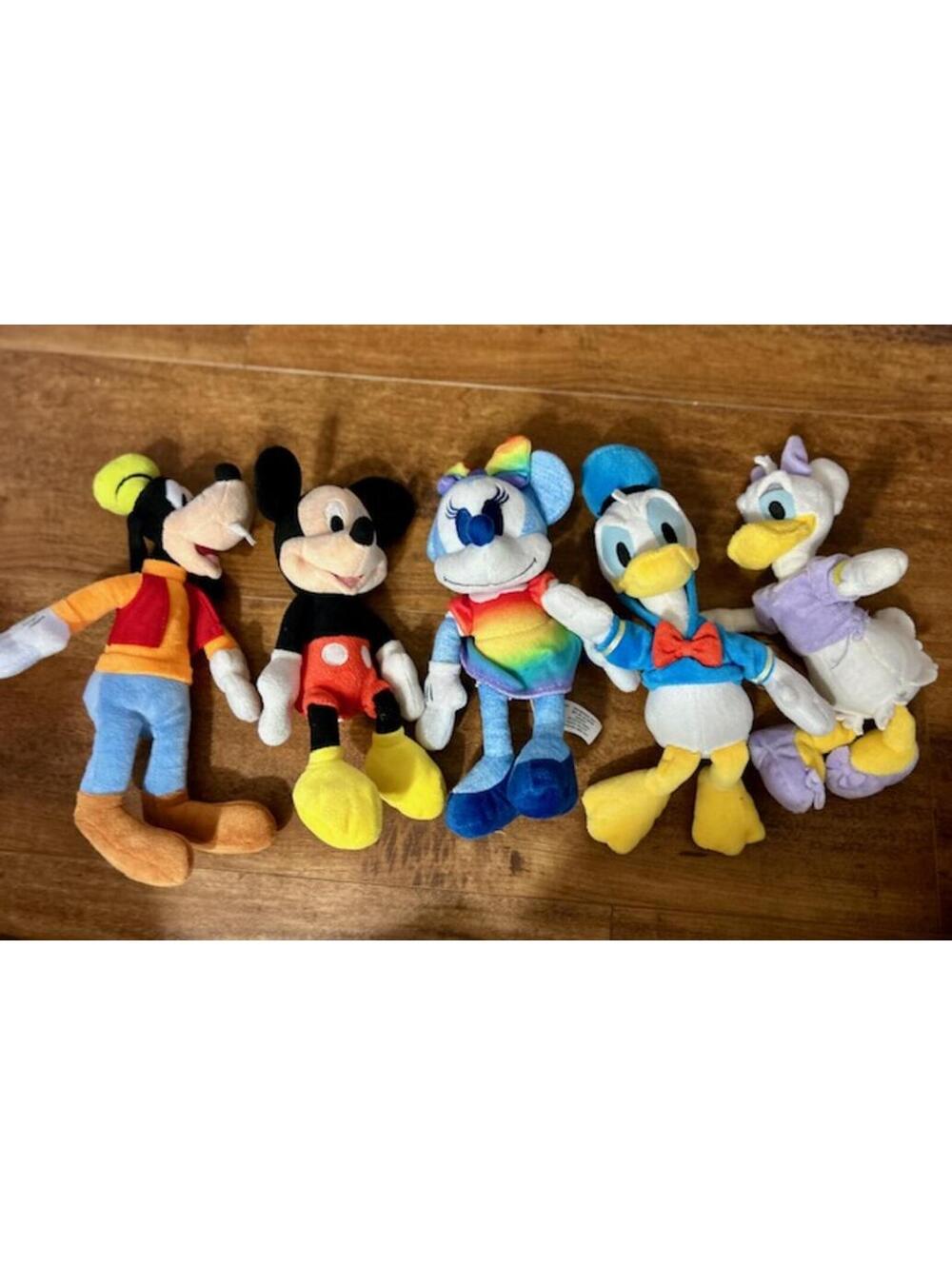 Set of 5 Disney Plush Dolls - Goofy, Mickey, Minnie, Donald, Daisy